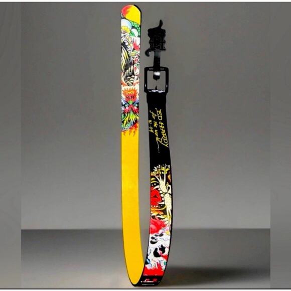 Ed Hardy Men's Size 36 Belt Reversible Multicolor Animal Print Skull NWT - Picture 1 of 5
